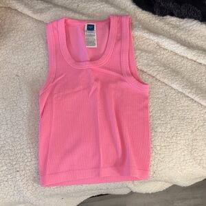 Old Navy Bright Pink Ribbed Tank Top
